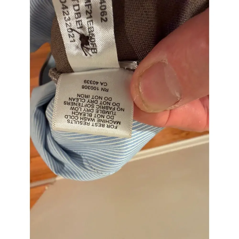 Peter Millar Dress Pants Men 32x34 Brown Tailored Wool Blend Flat Front - Picture 6 of 6